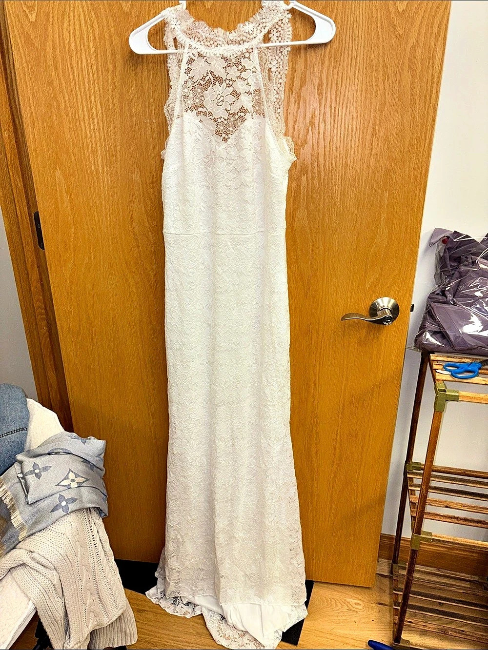 Floral Lace Maxi Dress Size medium